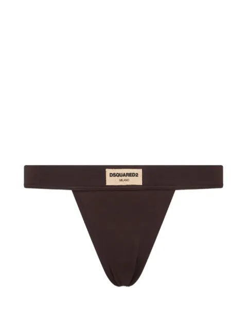 DSQUARED2 logo-embroidered thong