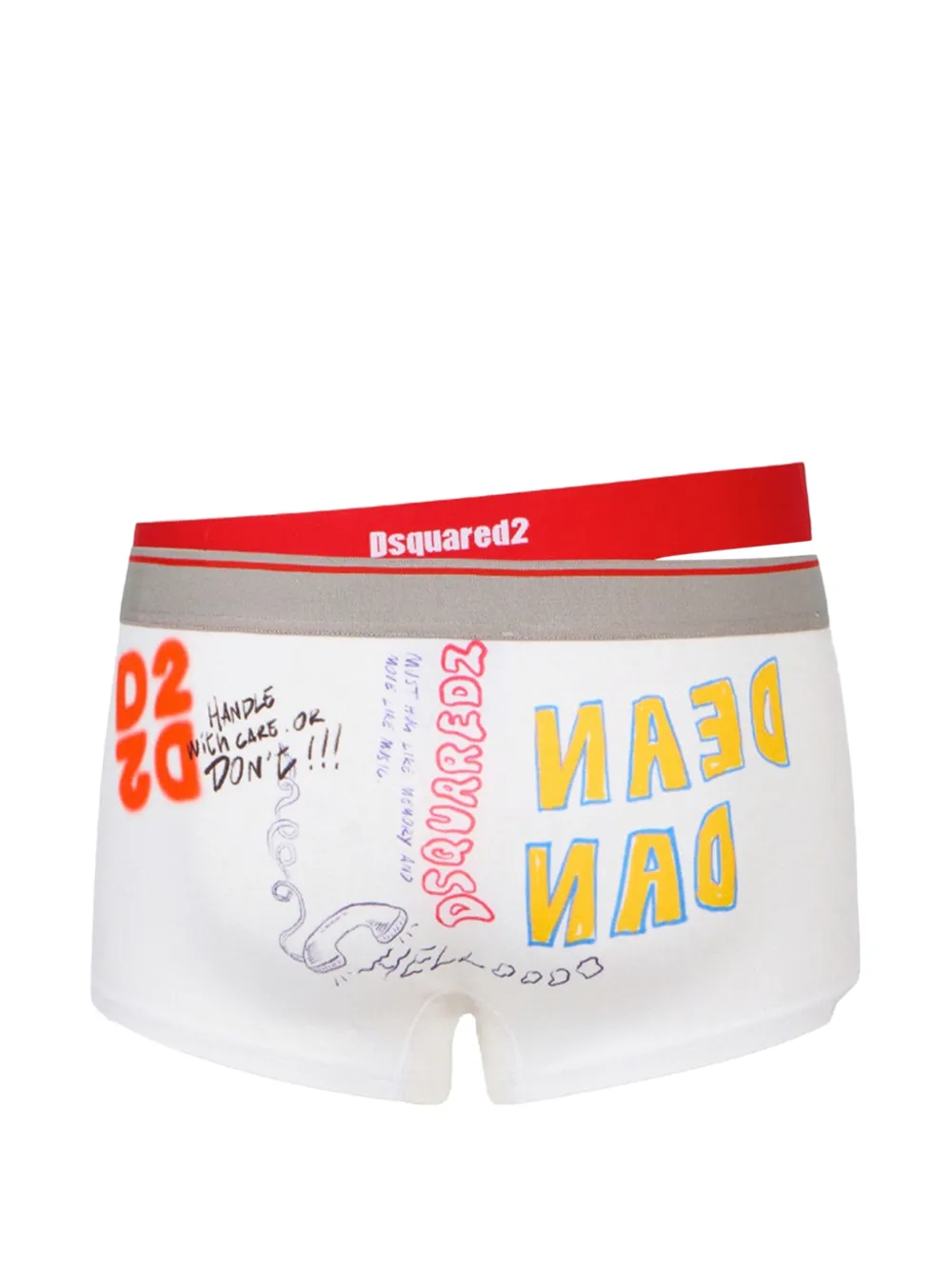 DSQUARED2 Boxershorts met grafische print Wit