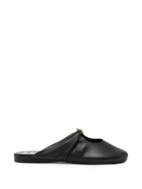 LOEWE ruched logo-plaque sandals