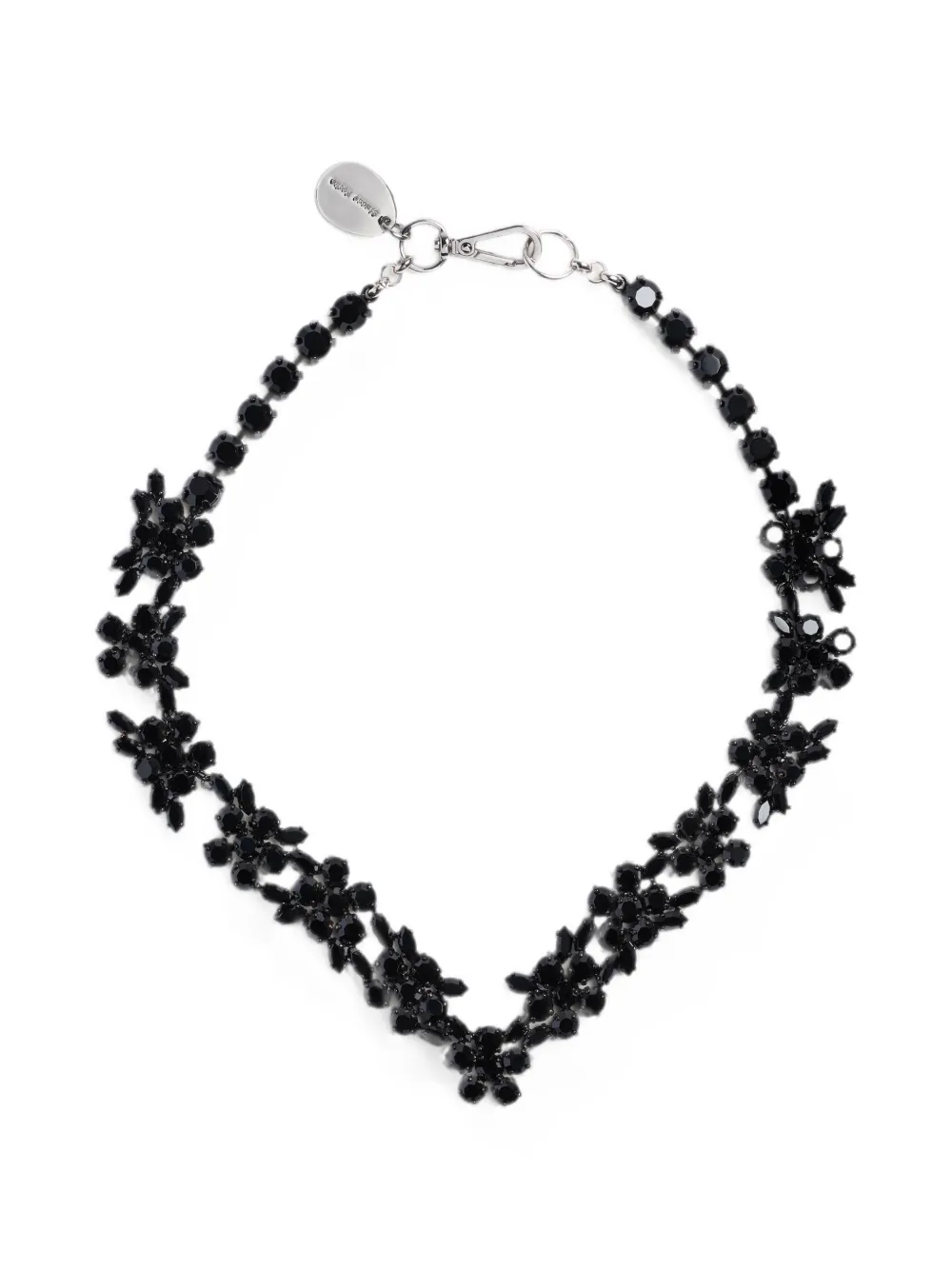 Simone Rocha V-line floral necklace - Schwarz