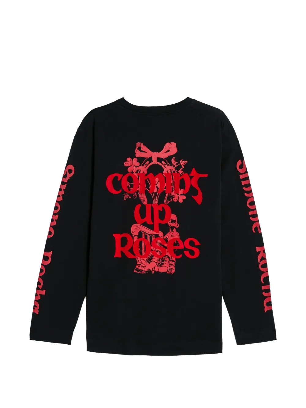 Simone Rocha T-shirt met grafische print Zwart