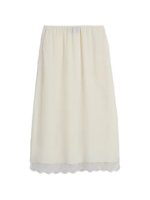 Simone Rocha falda midi con ribete de encaje