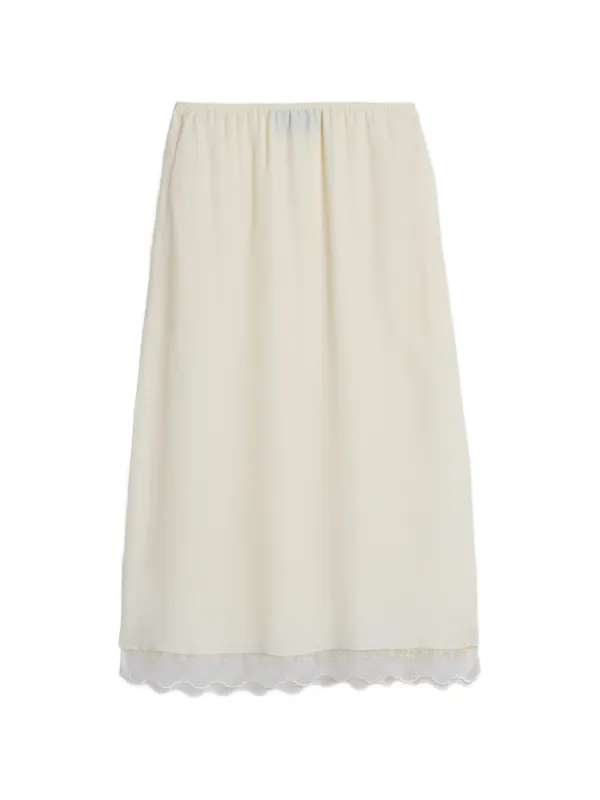 Simone Rocha Lace-trim Midi Skirt in White