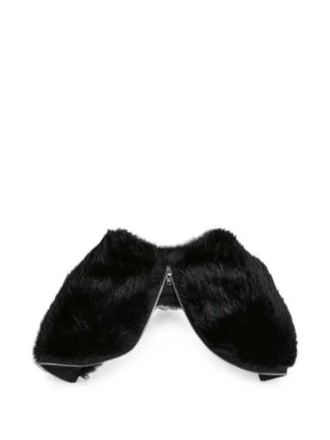 Simone Rocha faux-fur zip-up collar