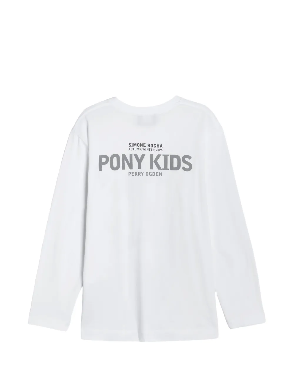 Simone Rocha T-shirt met lange mouwen en Pony Kids-print Wit