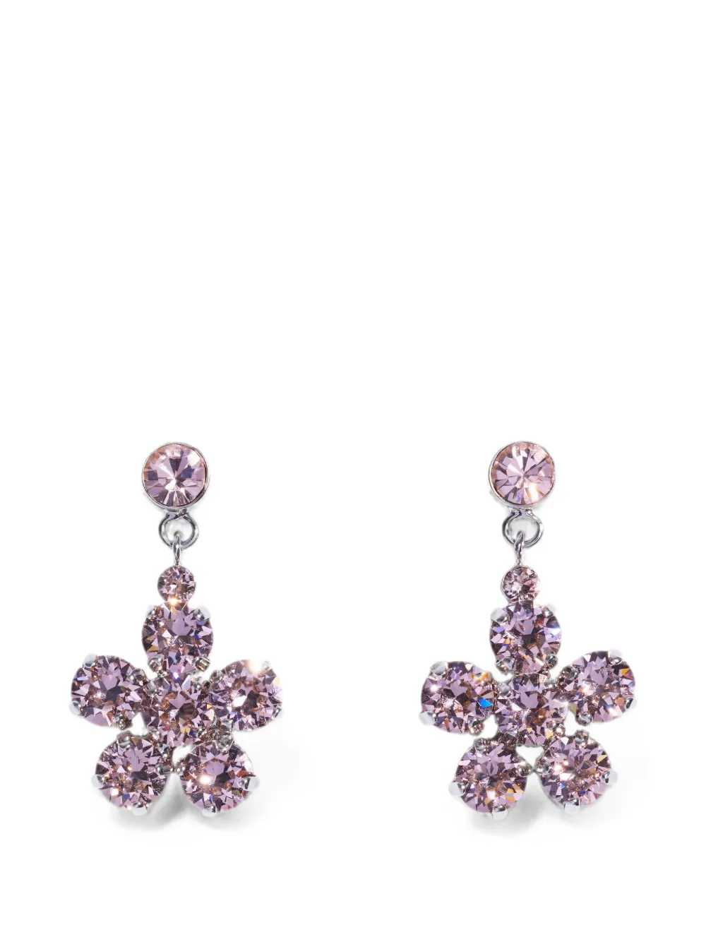 Simone Rocha Daisy Crystal-embellished Drop Earrings in Silver, view 2