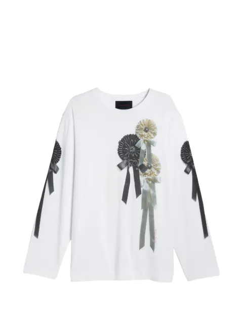 Simone Rocha camiseta con estampado de roseta