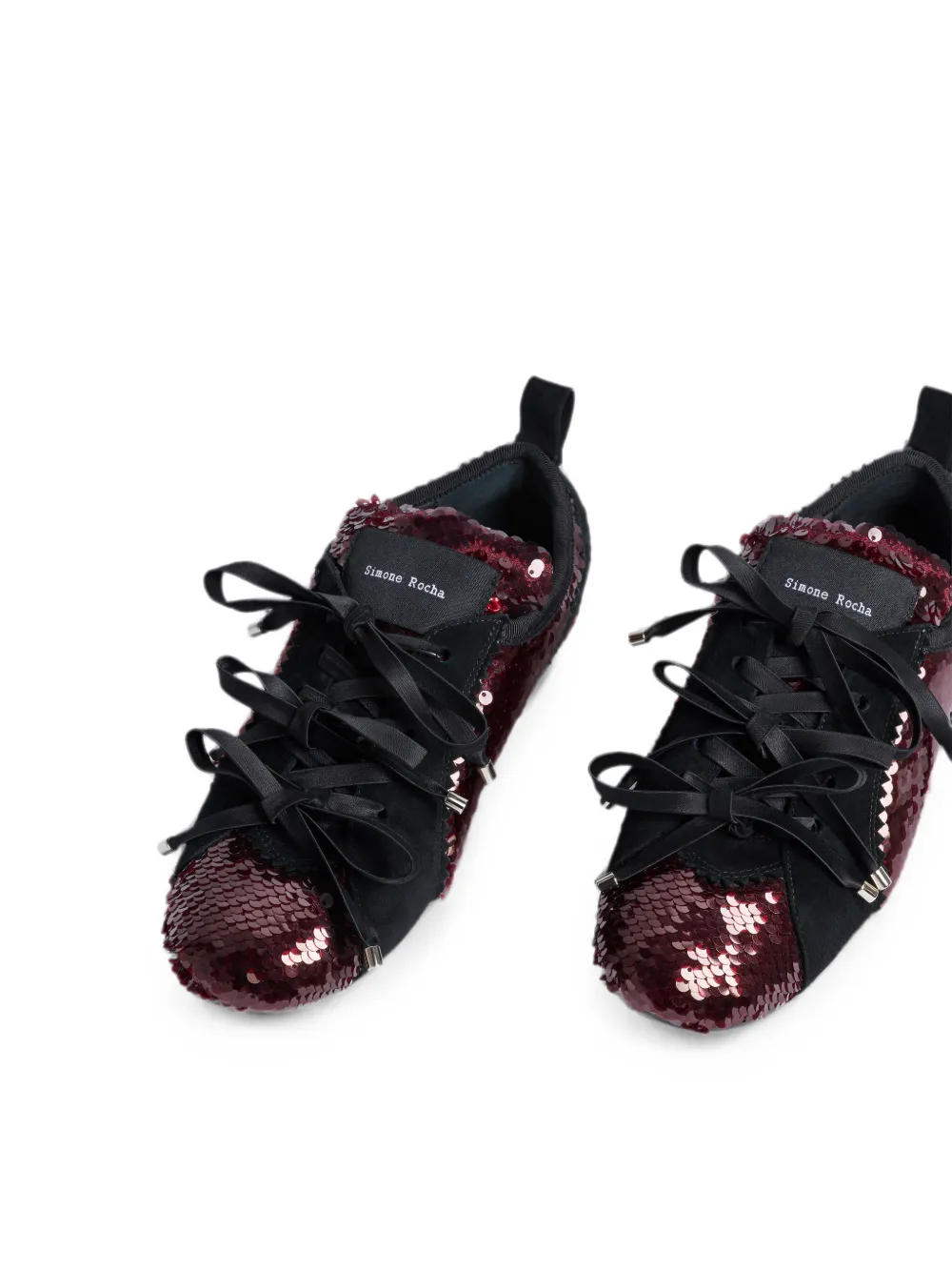 Simone Rocha Ballerina Grip sneakers verfraaid met pailletten Rood