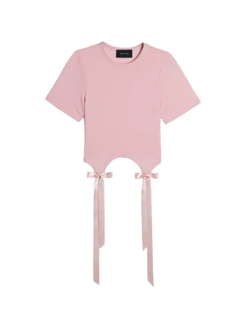 Simone Rocha bow-detail cutout T-shirt