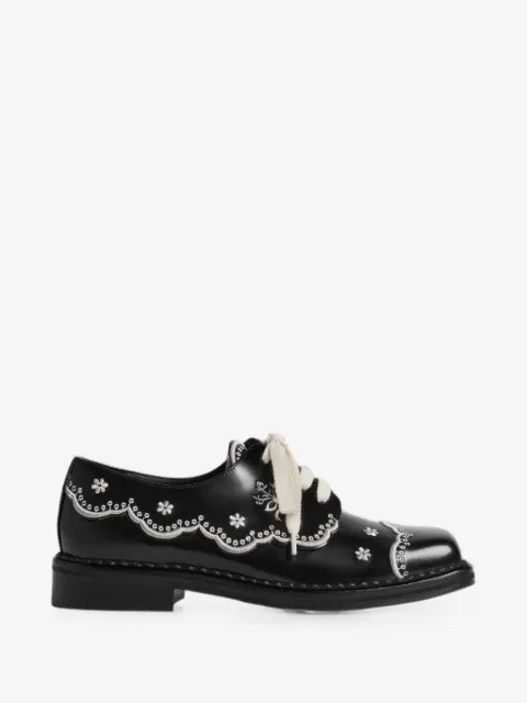 Simone Rocha floral-lace Derby shoes