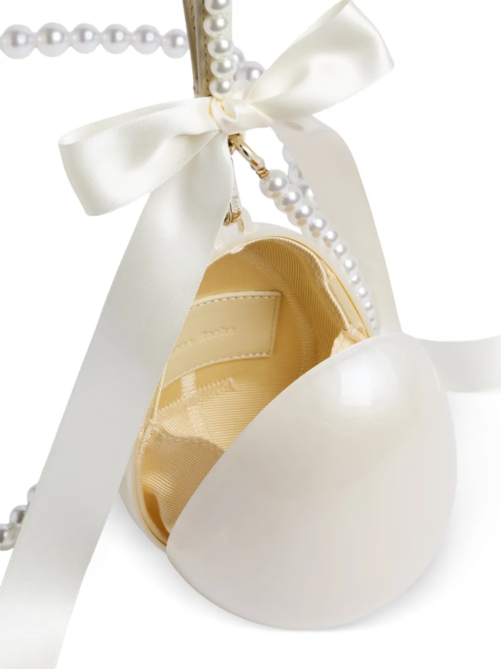 Simone Rocha Pearl Egg Bow Clutch Bag in Neutrals, view 2