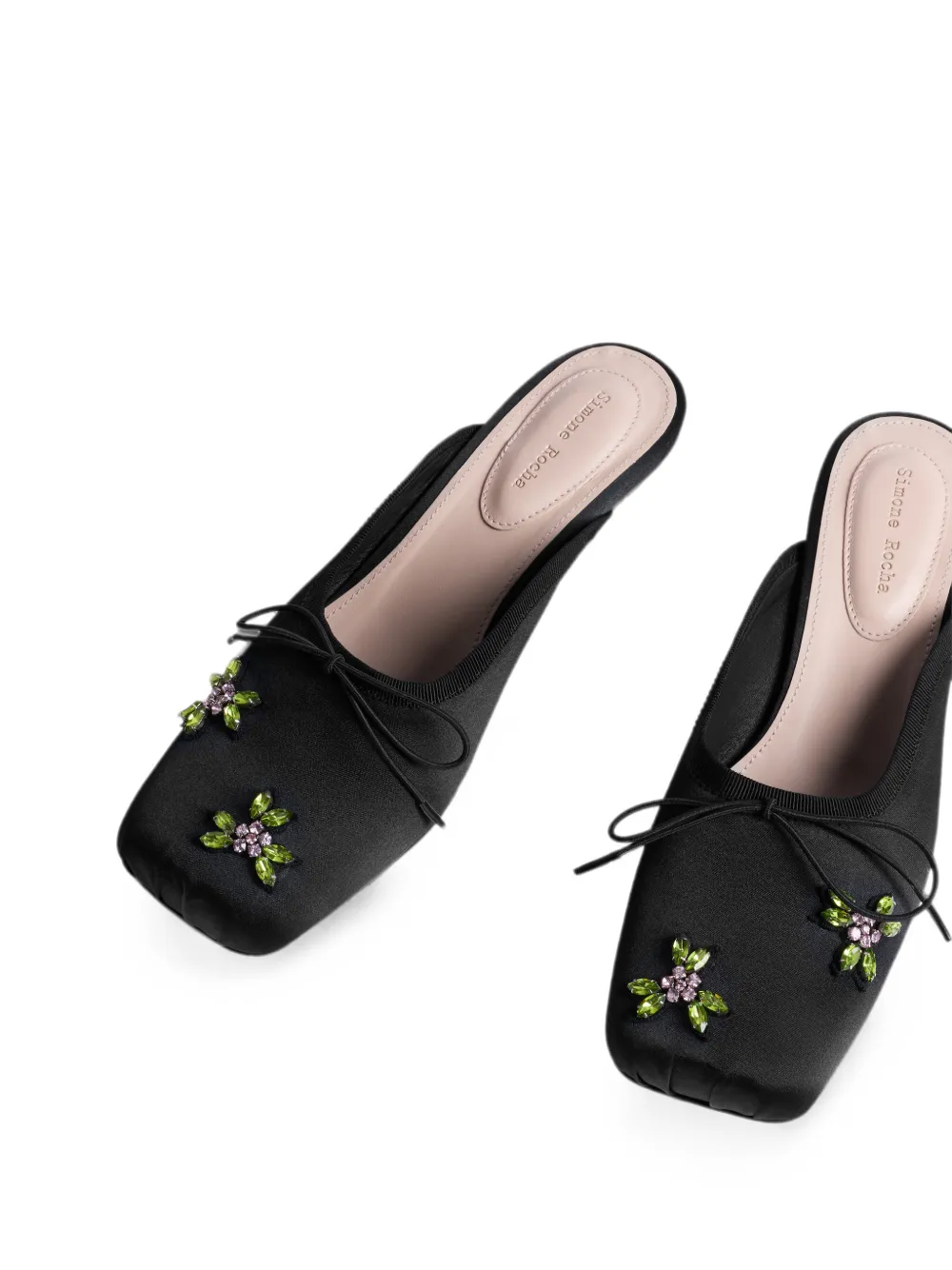 Simone Rocha embellished mules Zwart