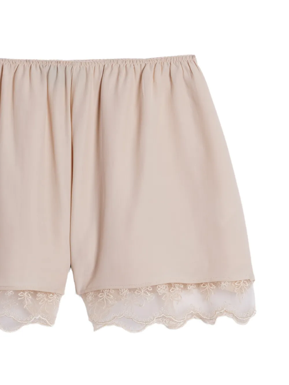 Simone Rocha Shorts met afwerking van kant Beige
