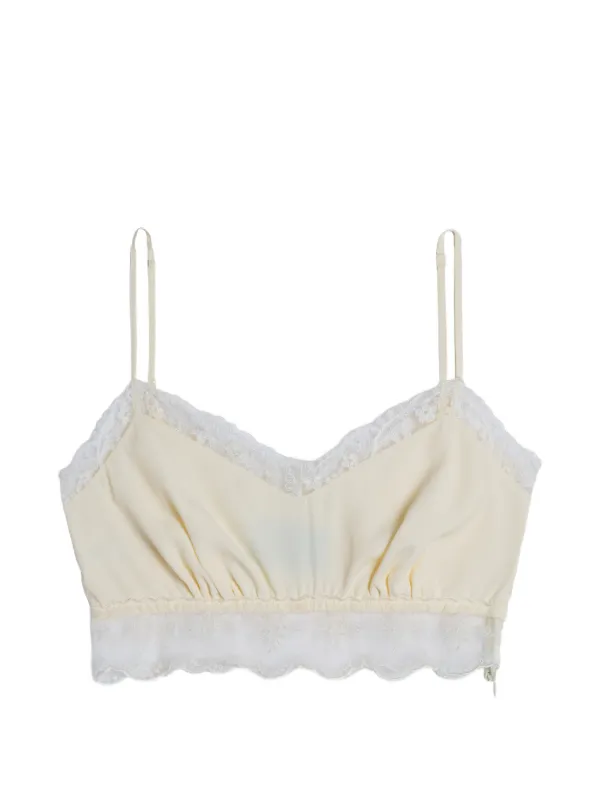 Simone Rocha Lace-trim Top in Neutrals
