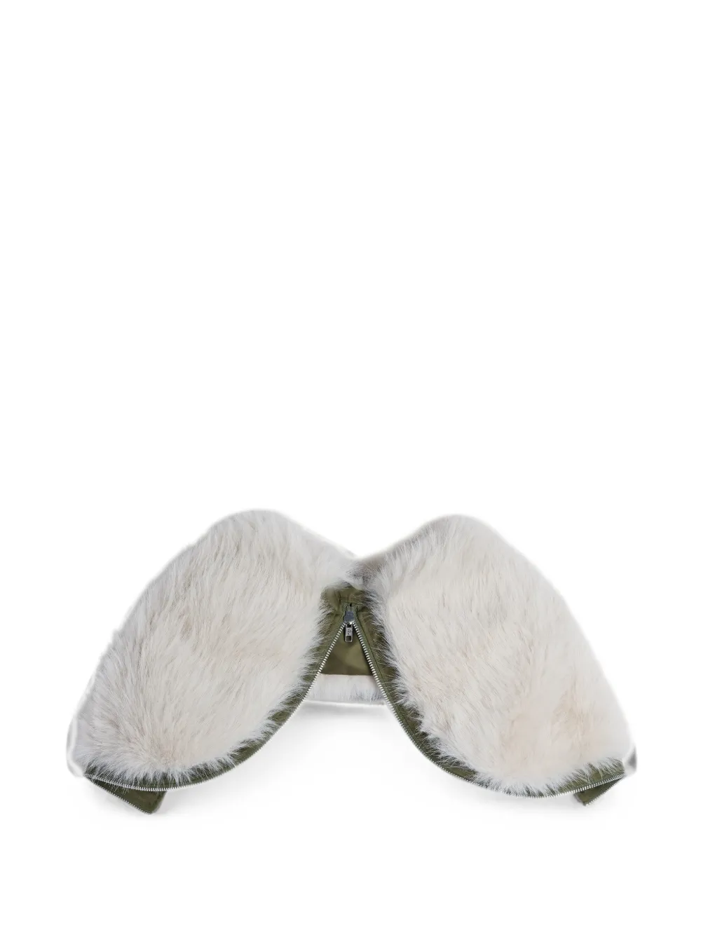 Simone Rocha Hoodie van imitatiebont met rits Groen