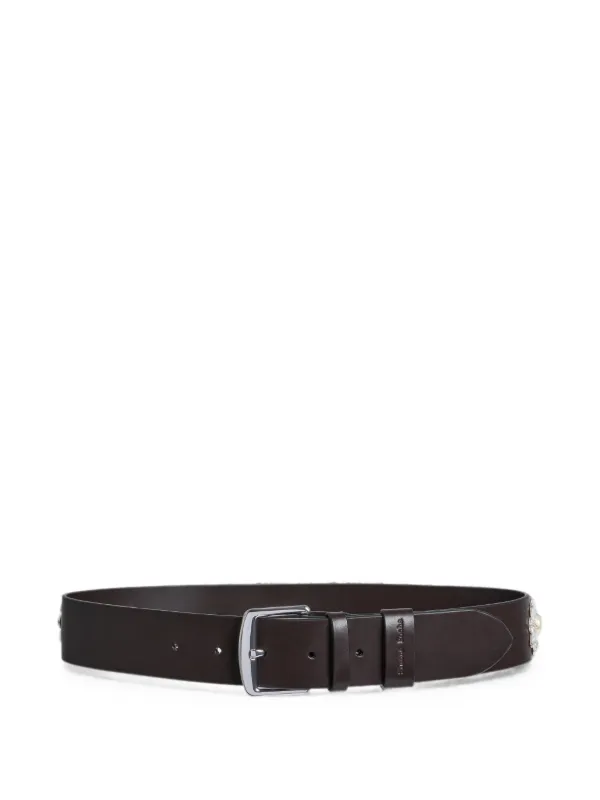 Simone Rocha Crystal-embellished Leather Belt in Brown