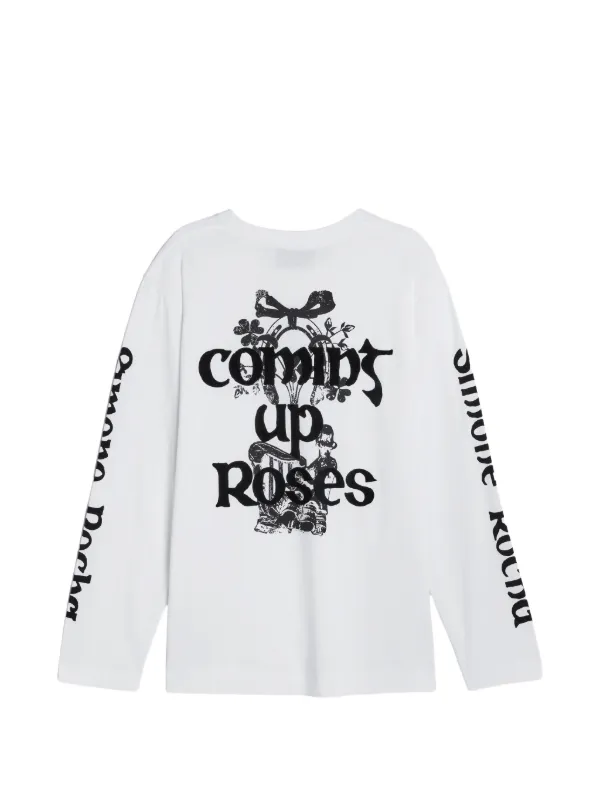 Simone Rocha graphic-print long-sleeve T-shirt | White | FARFETCH