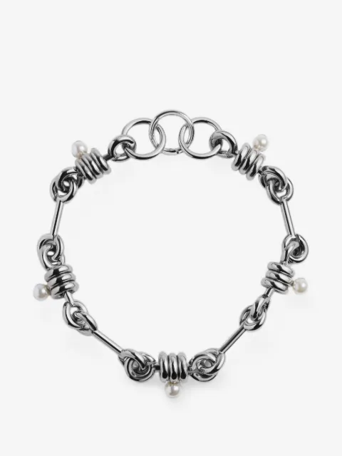 Simone Rocha stacked-link pearl necklace
