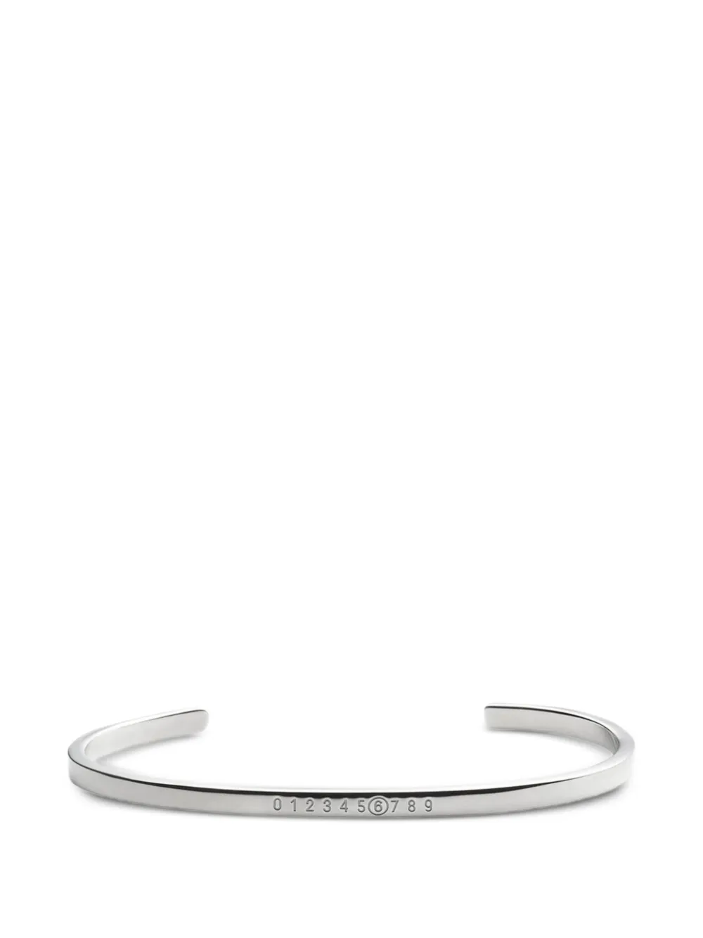 MM6 Maison Margiela Numeric-signature engraved bracelet - Silver