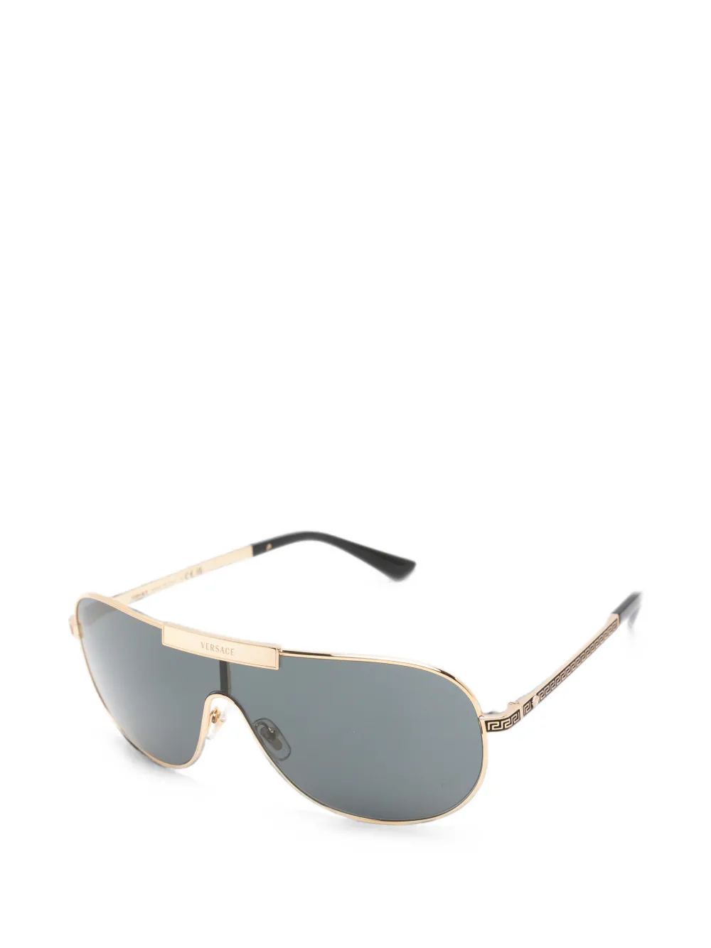 Versace Eyewear Greca Flow Mask zonnebril met piloten montuur Goud
