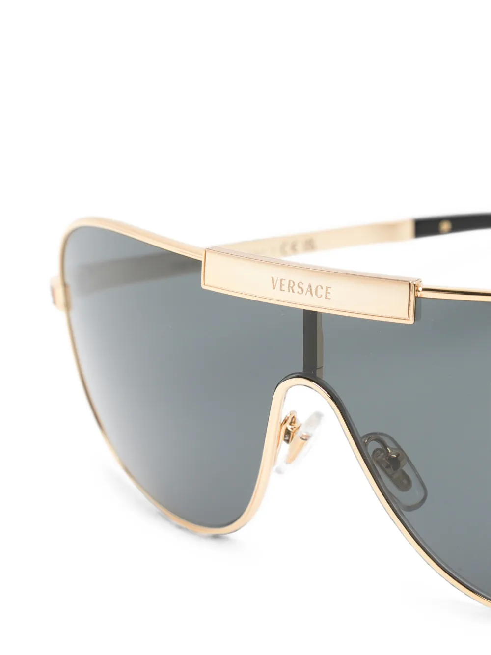 Versace Eyewear Greca Flow Mask zonnebril met piloten montuur Goud