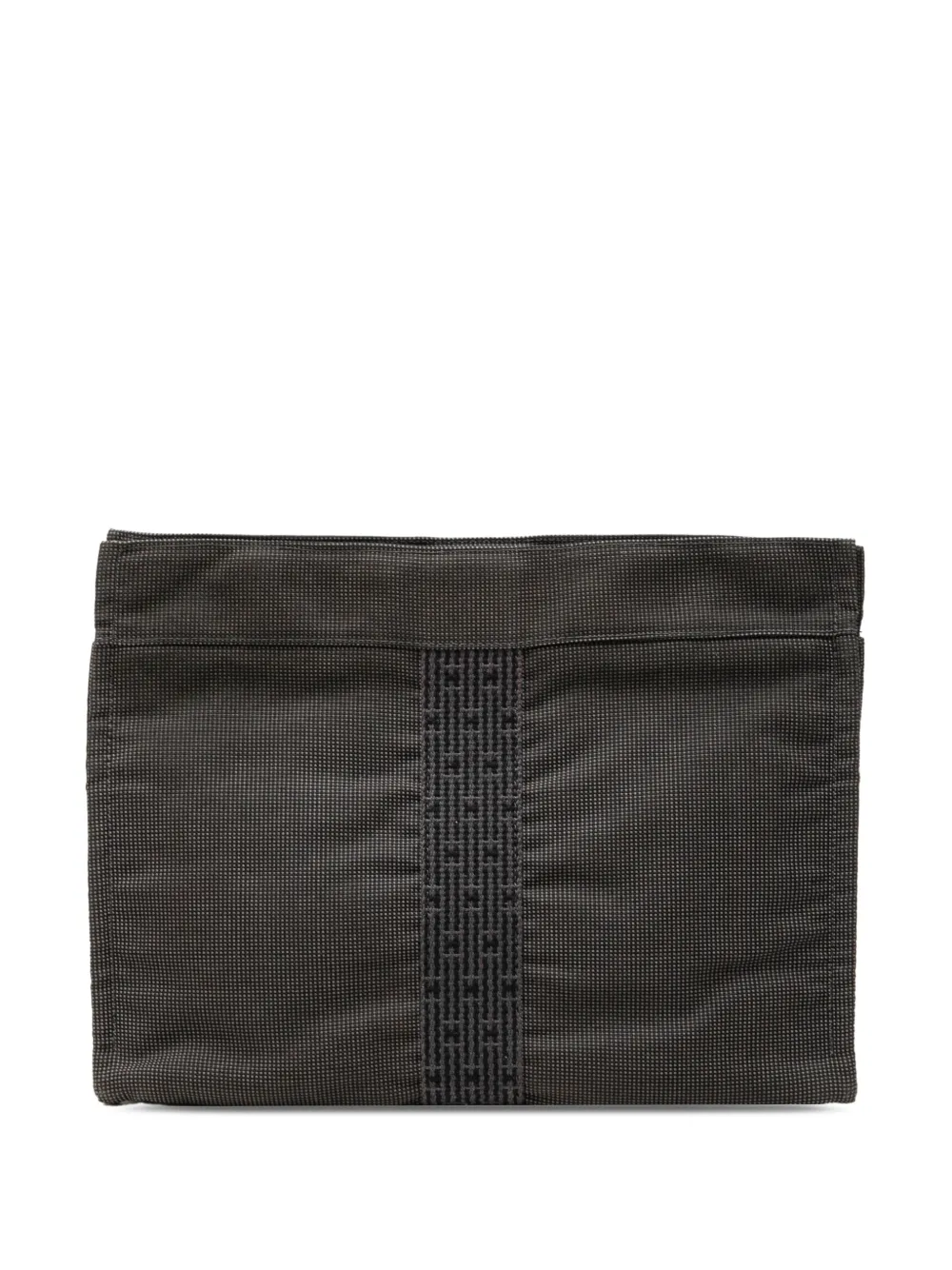 Hermès Pre-Owned 1990-2010 Canvas Herline clutch bag - Grigio