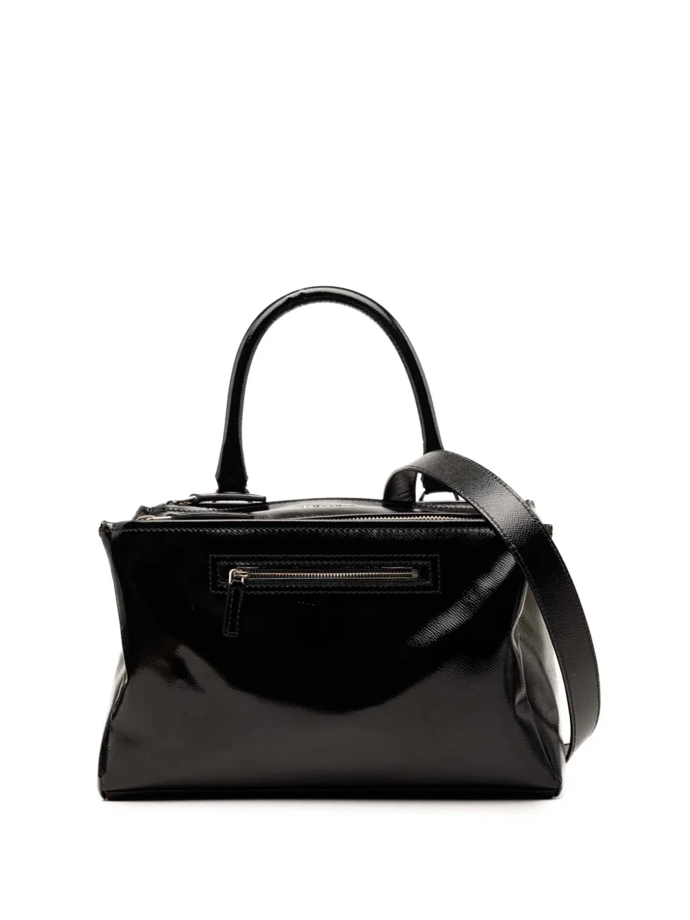 Givenchy Pre-Owned 2016 Medium Textured Patent Pandora satchel - Nero