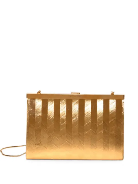Alberta Ferretti bolso de mano con grabado chevron
