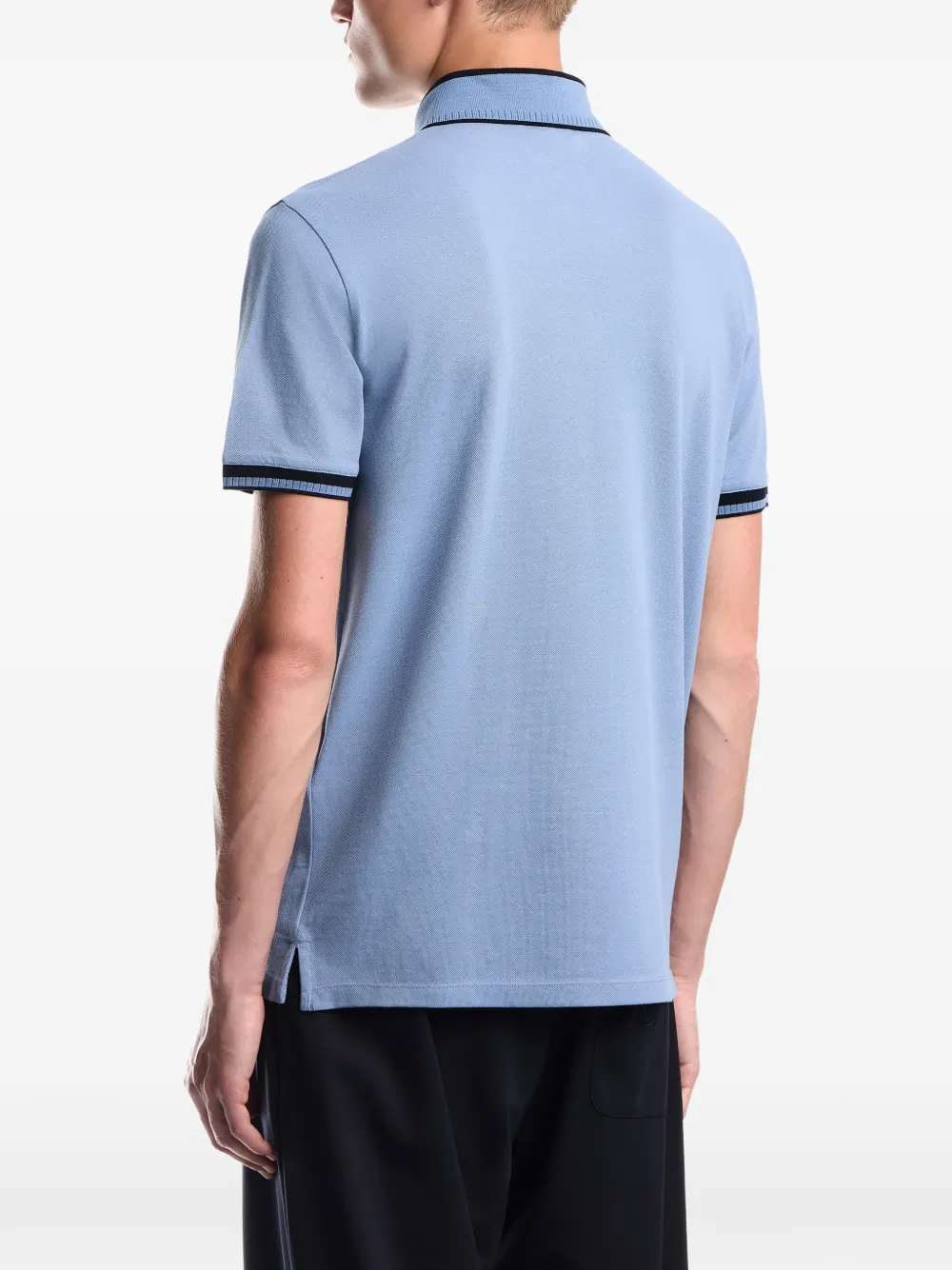 Emporio Armani Poloshirt met geborduurd logo Blauw