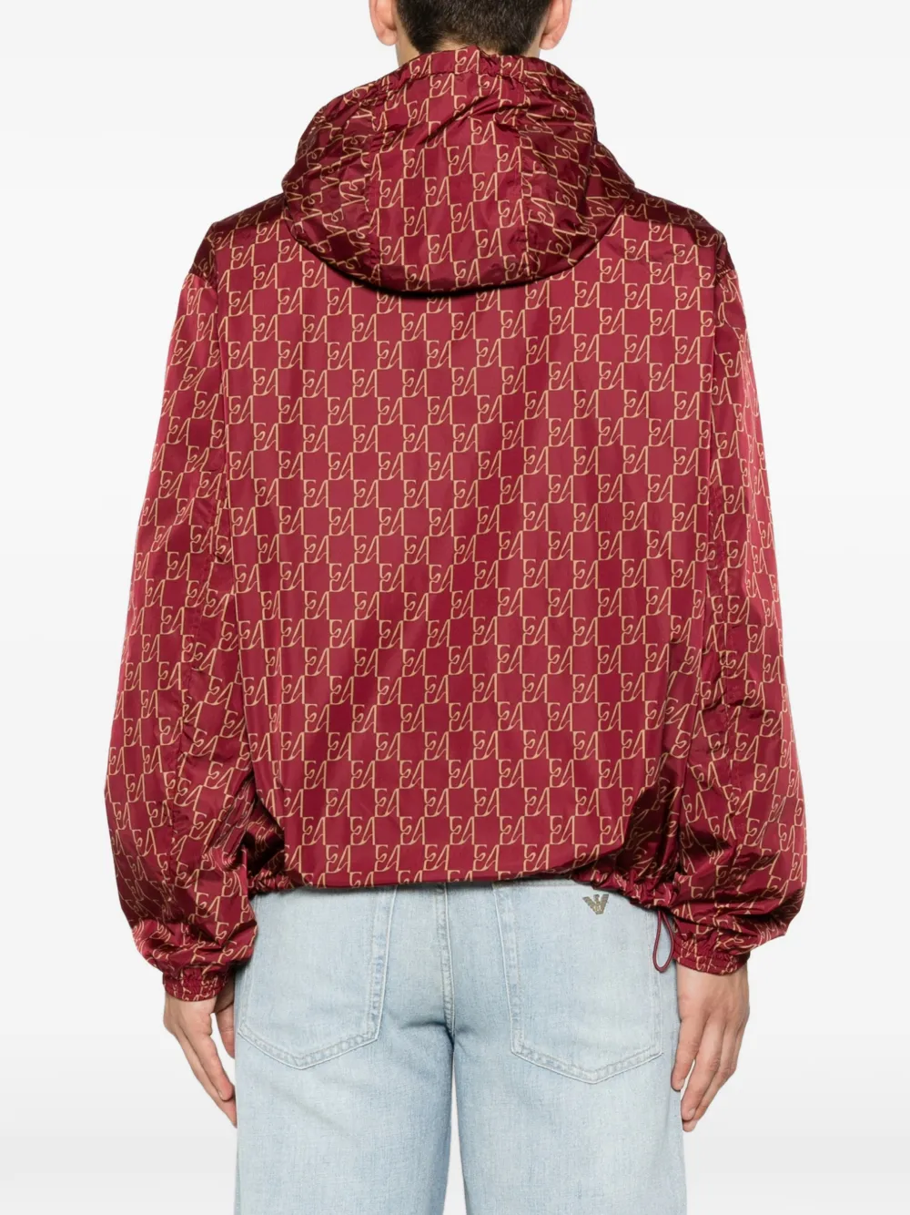 Emporio Armani Omkeerbaar jack met monogramprint Rood