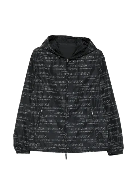 Emporio Armani logo-pattern reversible jacket