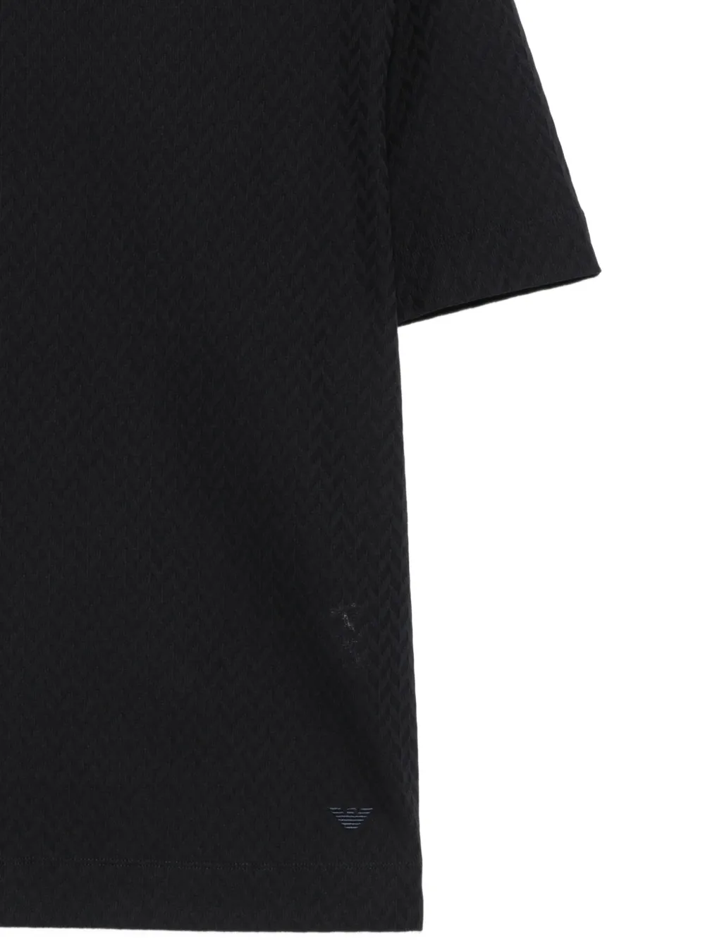 Emporio Armani T-shirt met korte mouwen en chevron-patroon Blauw