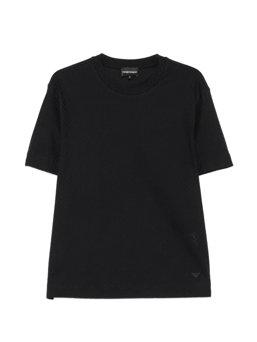 Emporio Armani short-sleeve chevron-knit T-shirt - Blu