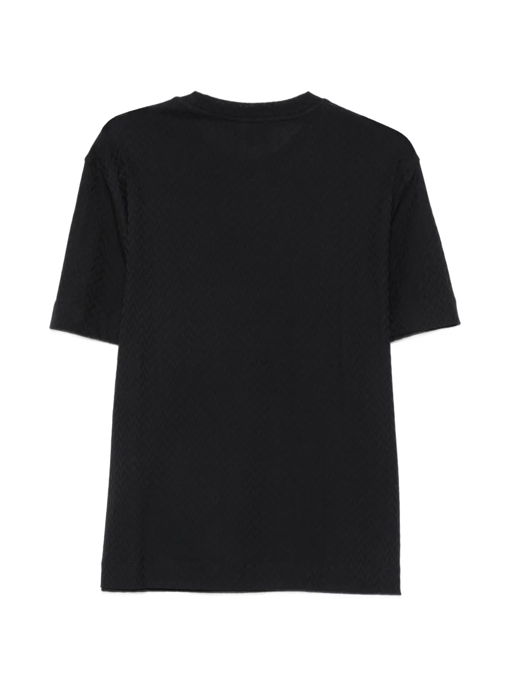 Emporio Armani T-shirt met korte mouwen en chevron-patroon Blauw