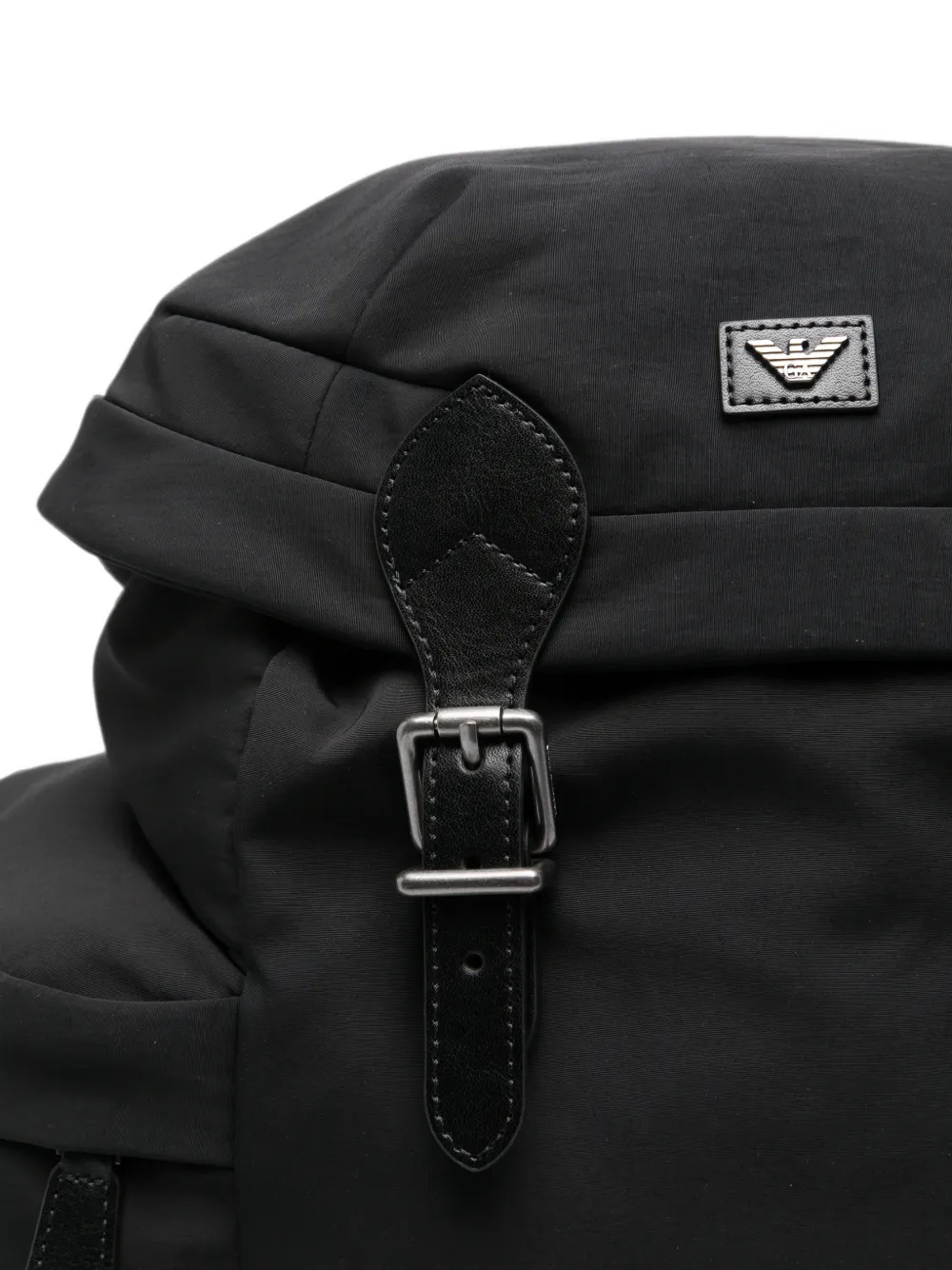 Emporio Armani Rugzak met logoplakkaat en gespsluiting Zwart