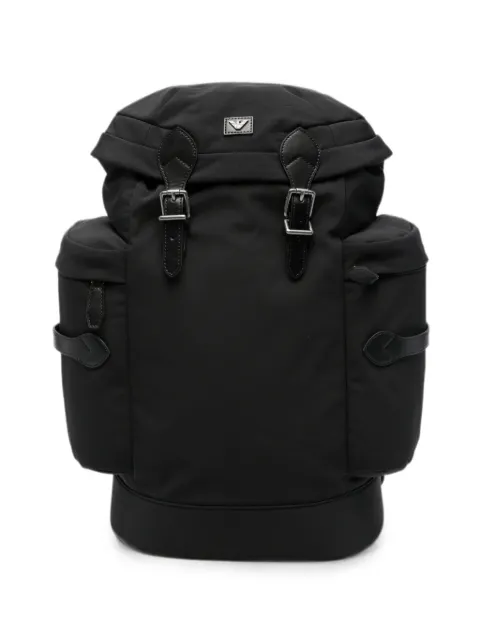 Emporio Armani buckle-fastening logo-plaque backpack