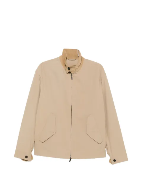 Emporio Armani corduroy-collar zip-up bomber jacket