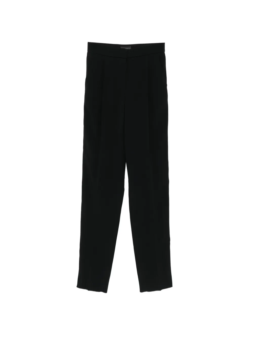 Emporio Armani pleated tapered trousers - Nero