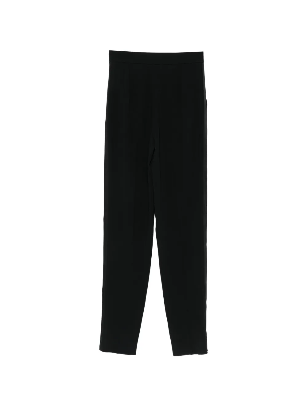 Emporio Armani Pleated Tapered Trousers in Black, view 2