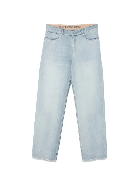 Emporio Armani logo-plaque straight jeans