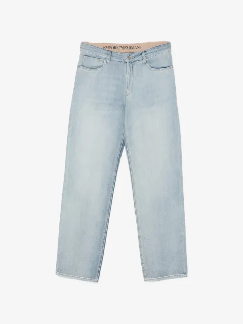 Emporio Armani logo-plaque straight jeans