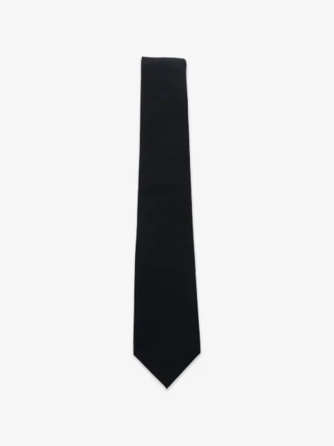 Emporio Armani corbata de seda con logo bordado