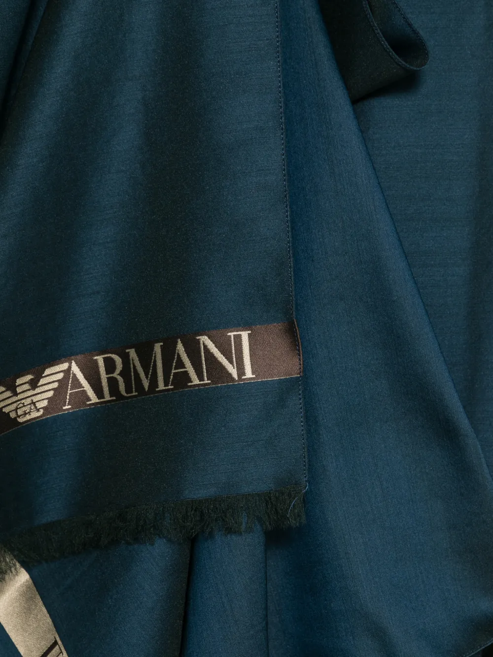 Emporio Armani Sjaal met logoprint Blauw