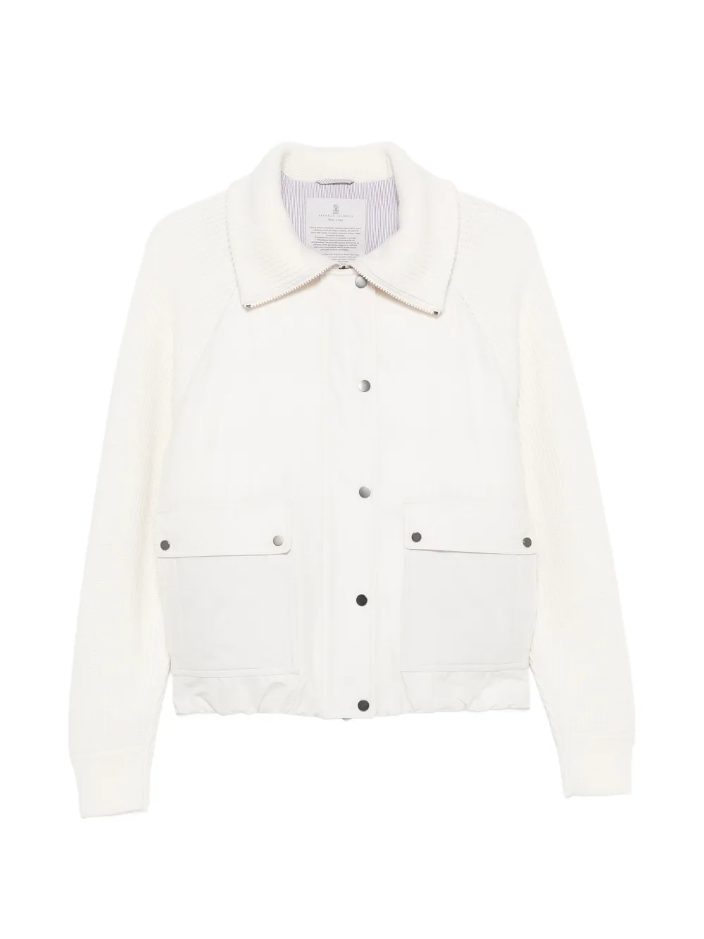 Brunello Cucinelli long-sleeve quilted jacket - Weiß