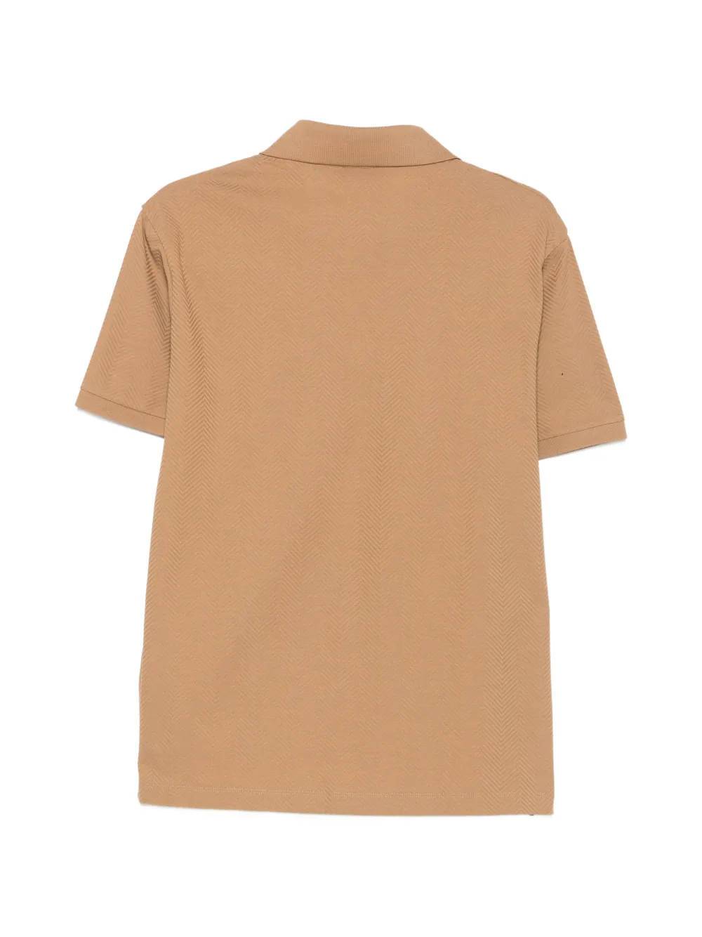 Emporio Armani Poloshirt met korte mouwen en chevron-patroon Beige