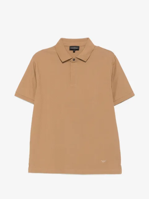 Emporio Armani polo en maille à chevrons