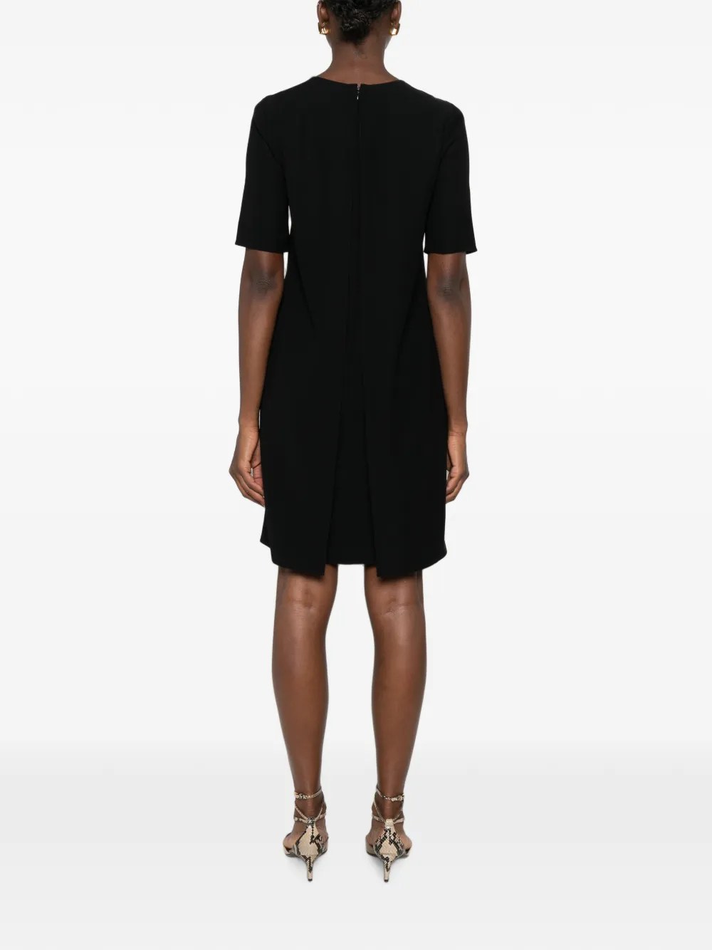 Emporio Armani Stud-embellished Mini Dress in Black, view 4
