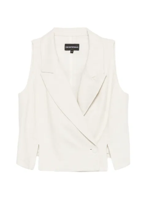 Emporio Armani sleeveless double-breasted jacket