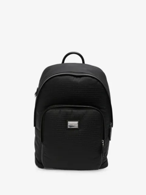Emporio Armani 로고 장식 지퍼 백팩