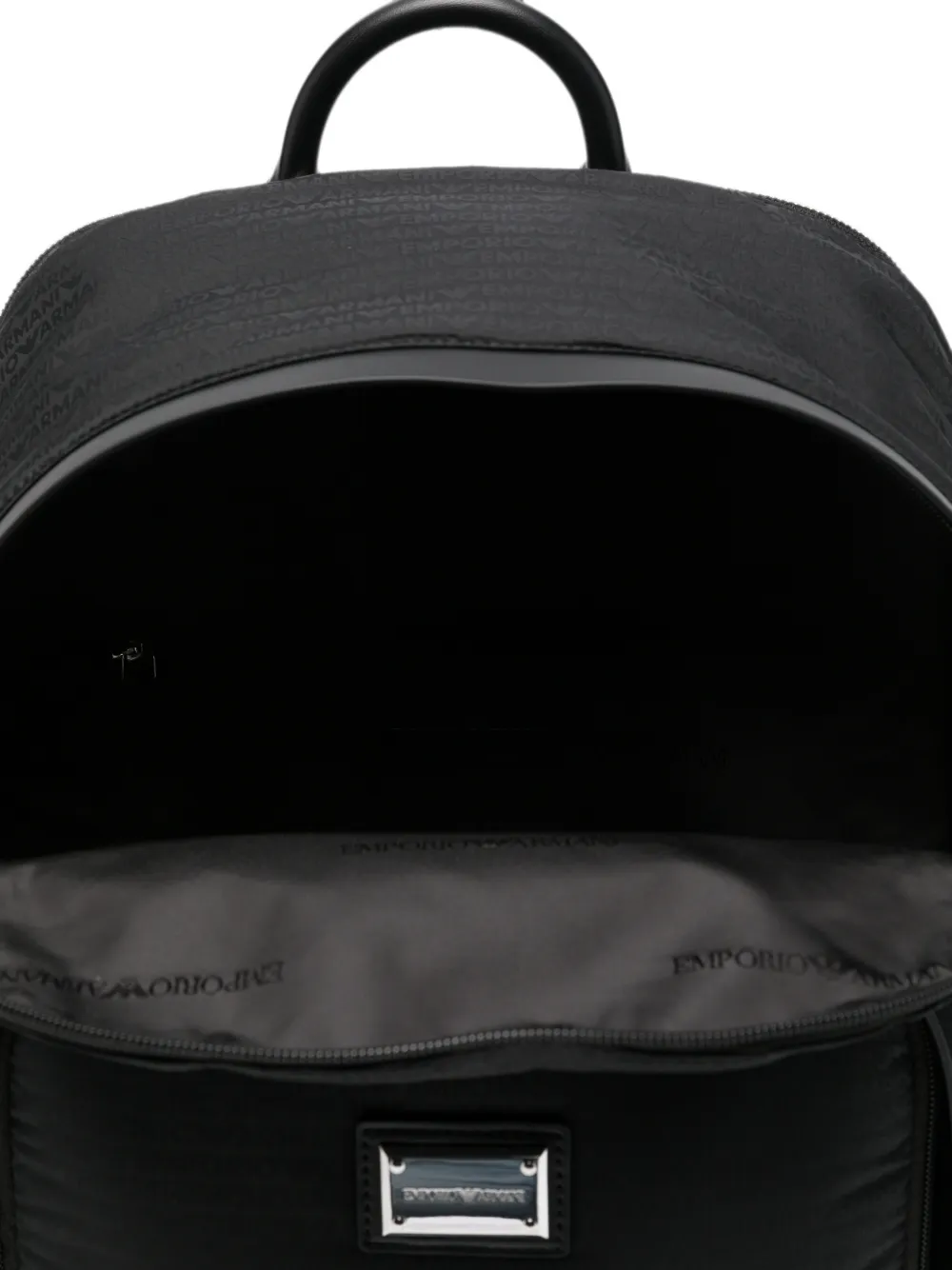 Emporio Armani Rugzak met logoplakkaat en ritssluiting Zwart